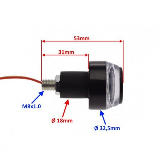 Set 2 semnalizari-pozitie cu led, rotund