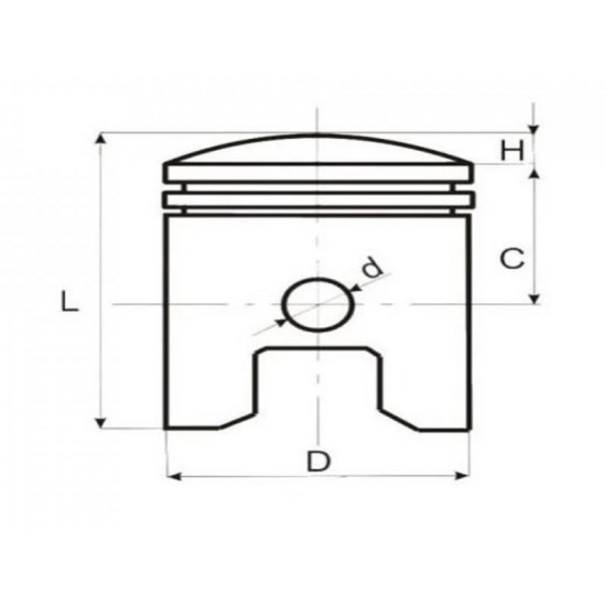 Kit piston scuter Kymco/Honda 39.00mm, bolt 12mm