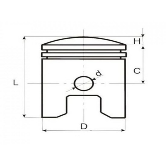 Kit piston AM6 49mm, bolt 12mm