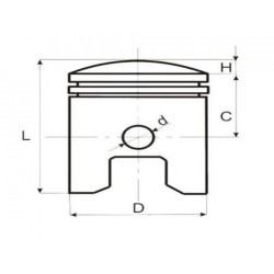 Kit piston scuter Piaggio LC 47.00mm