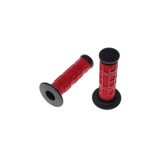 Set mansoane cross/enduro Rival Store, lungime 124mm, rosu/negru