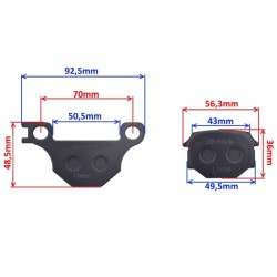 Set placute frana Romet-Caffe, Rival Store