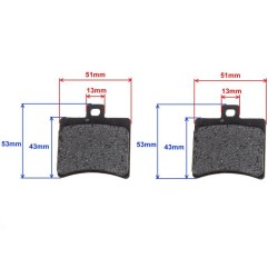 Set placute frana Keeway-Aprilia-Hyosung-Generic FA298, Rival Store