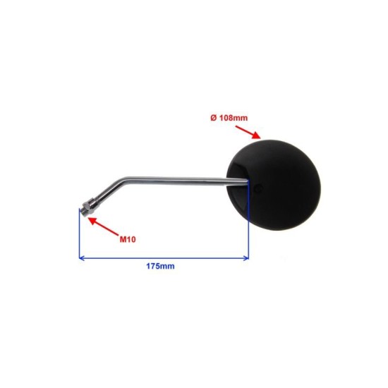Set oglinzi atv-scuter-moto Rival Store, filet M10, rotund