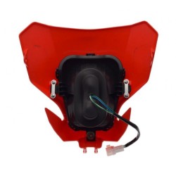 Carena si far fata cu prinderi universal cross-enduro Rival Store, rosu