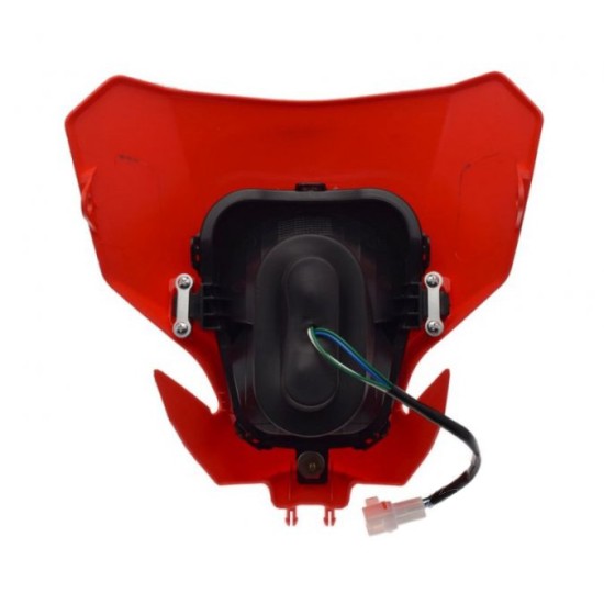 Carena si far fata cu prinderi universal cross-enduro Rival Store, rosu