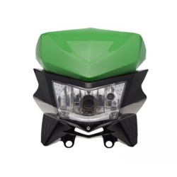 Carena si far fata cu prinderi universal cross-enduro Rival Store, verde/negru