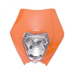 Carena si far fata cu prinderi universal cross-enduro Rival Store, F2 portocaliu